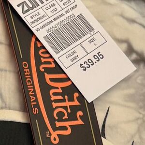 Von Dutch Grey Mineral Crop Top